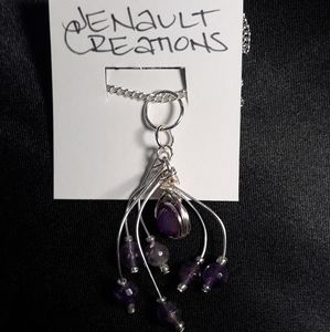 Amethyst drop necklace